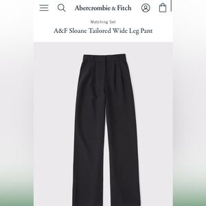Abercrombie & Fitch Sloane Tailored Wide Leg Pant